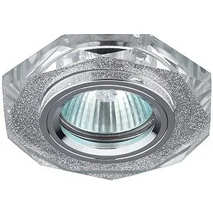Светильник точечный ЭРА DK5 СH/SL декор стекло многогранник MR16,12V/220V, 50W, GU5,3 зеркальный/хром* Светильник точечный ЭРА DK5 СH/SL декор стекло многогранник MR16,12V/220V, 50W, GU5,3 зеркальный/хром*