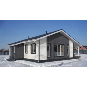 М/сайдинг Квадро брус (GL) Принт Премиум Серое дерево TwinColor толщина 0,45мм, размер 0,34*0.5 м.п. (в пленке)