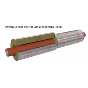 Цилиндры Роквул 40 x 32 мм кашированные фольгой (плотность 80 кг/м3)