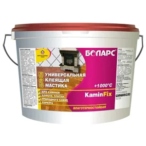 Мастика клеящая БОЛАРС KAMINFIX для любых покрытий, печей и каминов 3 кг (до +1000°С)