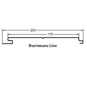 М/Сайдинг Сатин RAL **, М-2 - LINE толщина 0.5мм, размер 0,2*м2