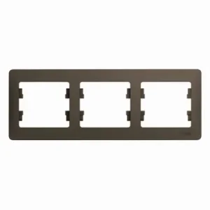 Рамка трехместная Glossa шоколад Systeme Electric GSL000803