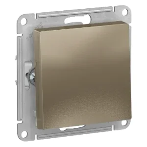 Механизм выключателя одноклавишный СП AtlasDesign 10А IP20 (сх. 1) 10AX шампань SE ATN000511