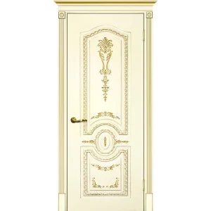 Дверь ТЕКОНА SMALTA-DECO 11 глухая патина золото эмаль слоновая кость 70