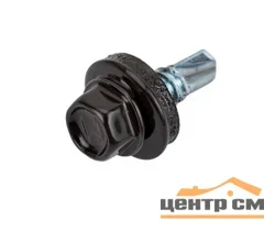 Саморез кровельный 4,8x35 сверло №1 (темно-коричневый) RAL 8019 (уп 250шт) DAXMER