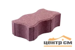 Плитка тротуарная Волна красная 225*112,5*70 мм (0,025 кв.м.) РЕСУРС