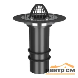 Надставной элемент с манжетой Термоклип с обжимным фланцем и листоуловителем, 125х350