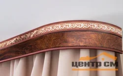 Карниз Галант NEO "Флора" с поворотами 2,0 корень ореха, 3-х рядный