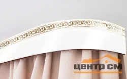 Карниз Галант NEO "Флора" с поворотами 3,0 белый глянец, 3-х рядный