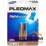 Элемент питания LR03(ААА) алкалиновый (уп. блистер 2шт) Samsung Pleomax*