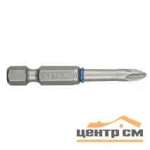 Биты магнитные PZ2-50мм торсионные кованые ЗУБР "ЭКСПЕРТ" обточенные, хромомолибденовая сталь, тип а E ",2шт