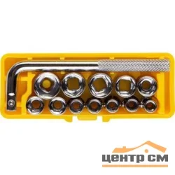 Набор головок торцевых STAYER "MASTER" POCKET, 13 предметов, 1/2", в пластиковом боксе