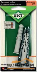 Дюбель 8x40 нейлон с бортиком, шурупом с шестигранной головкой ЕВ SK (уп 6шт) ЕКТ