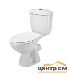 Унитаз-компакт ФАРФОР ЛОБНЯ ОПТИМА белый эконом шток, боковая подводка