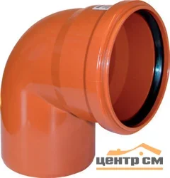 Отвод наружный 110мм 90гр. (кирпичный цвет)