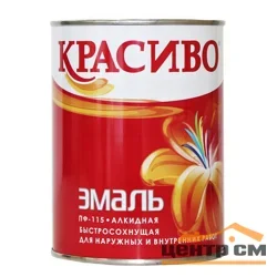 Эмаль ПФ-115 красная 1,8кг КРАСИВО