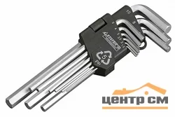 Набор ключей угловых шестигранных 9 предметов, 1,5-10мм, Nox, средн. длины, хром-ван. сталь