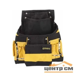 Сумка для инструментов STAYER, поясная, нейлоновая, 10 карманов