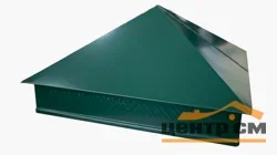 Колпак на столбы для ограждений 390*390мм цвет 6005 (зеленый мох) 0,4мм