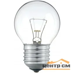 Лампа накаливания 40Вт E27 230В Шар прозрачный ЛОН