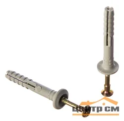 Дюбель-гвоздь 6x80 с бортом полипропилен SM-G (уп 100шт) Tech-KREP
