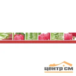 Плитка НЕФРИТ Фреш бордюр Тюльпаны 7х50 арт. 05-01-1-77- 05-47-160-0