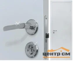 Дверь OLOVI Финка белая крашенная ГОСТ без четверти, глухая 60 ( коробка лам 2,5шт, замок ШЛОСС 2014, петли-бабочка)