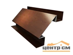 Планка угла внутреннего сложного ЭкоБрус (GL) PE Velur 20 ** 3м.п.