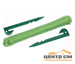 Набор GRINDA разметочный для посадки семян: веревка разметочная, два колышка, 3 предмета