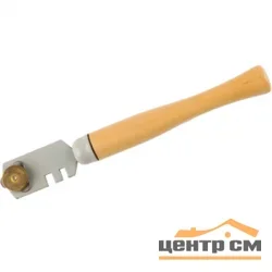 Стеклорез STAYER "MASTER", деревянная ручка, 3 ролика