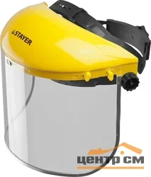 Щиток лицевой защитный STAYER "MASTER" пластиковое оголовье, разборная конструкция, визор из поликарбоната 400х200мм