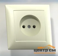 Розетка 1-местная СП Селена без заземления, слоновая кость РС16-369 с/к