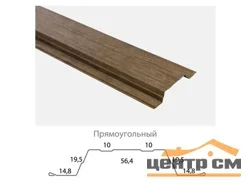 Штакетник металлический Grand Line прямоугольный двусторонний 0.45 мм, Принт Элит **, ширина 118мм, длина *пог.м
