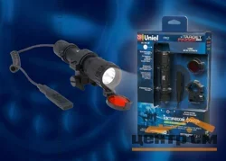 Фонарь тактический Uniel Премиум «Choosing the tactics-250», алюминиеввый корпус, XP-G CREE LED, 2 X CR123, черный, P-GL011-BB Black