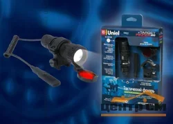 Фонарь тактический Uniel Премиум «Choosing the tactics-185», алюминиевый корпус, XP-E CREE LED, 1 X CR123A, черный, P-GL013-BB Black