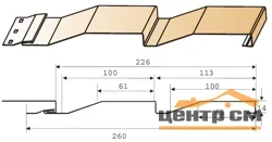 М/Сайдинг МП Ecosteel глянец **, Корабельная Доска, толщина 0.5 мм, размер 0,26*м2