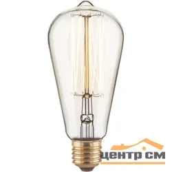 Лампа накаливания 60Вт Е27 220В 340Лм Конус прозрачный (ST64) Винтаж Elektrostandard