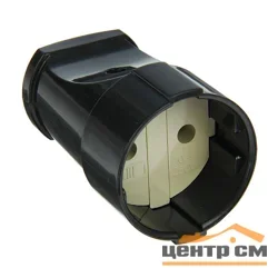 Штепсель UNIVersal без заземления чёрный А0115
