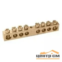 Шина PEN "земля-ноль" 6х9мм 8/1 (8групп/крепеж по центру) IEK YNN10-08-100