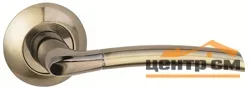 Ручка дверная BUSSARE на круглой накладке FINO A-13-10 GRAPHITE/ANT. BRONZE графит/античная бронза