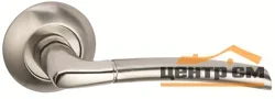 Ручка дверная BUSSARE на круглой накладке FINO A-13-10 CHROME/S.CHROME хром/хром матовый