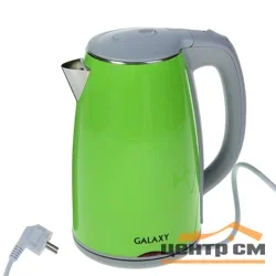 Чайник электрический Galaxy GL 0307, 1,7л 2000Вт, зеленый