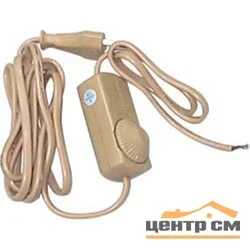 Шнур сетевой с диммером 230V 1,5+0,5м, золото, DM103-200W Feron