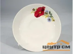Блюдце Добруш чайное 150мм 9С0853/ 3С0694 ф.291 Маки Красные