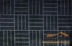 Коврик придверный резиновый "Паркет" 40x60 см, черный, SunStep