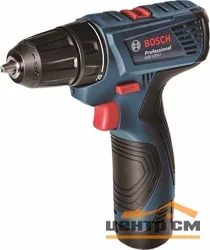 Дрель-шуруповерт аккумуляторная Bosch GSR 120-LI, 12Вольт, 1,5 Aч, Li-lon, 30Нм, 2акк, кейс