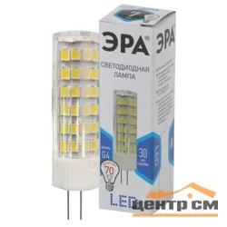 Лампа светодиодная 7Вт G4 220В 4000K 560Лм (белый) ЭРА JC-7w-220V-corn ceramics-840-G4