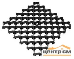 Решетка усиленная АЛЬТА с высоким профилем, черная 0,5*0,5*0,035м