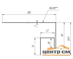 Планка околооконная сложная Принт Элит ** для М/сайдинга Блок-Хаус новый 200*50*3м.п.