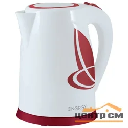 Чайник ENERGY E-211 (1,8 л диск) бело-красный*
